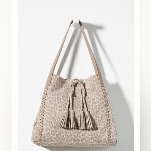 Anthropology Tasseled Leather Shoulder Bag! Like new